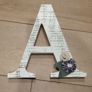 Wooden letter "A"